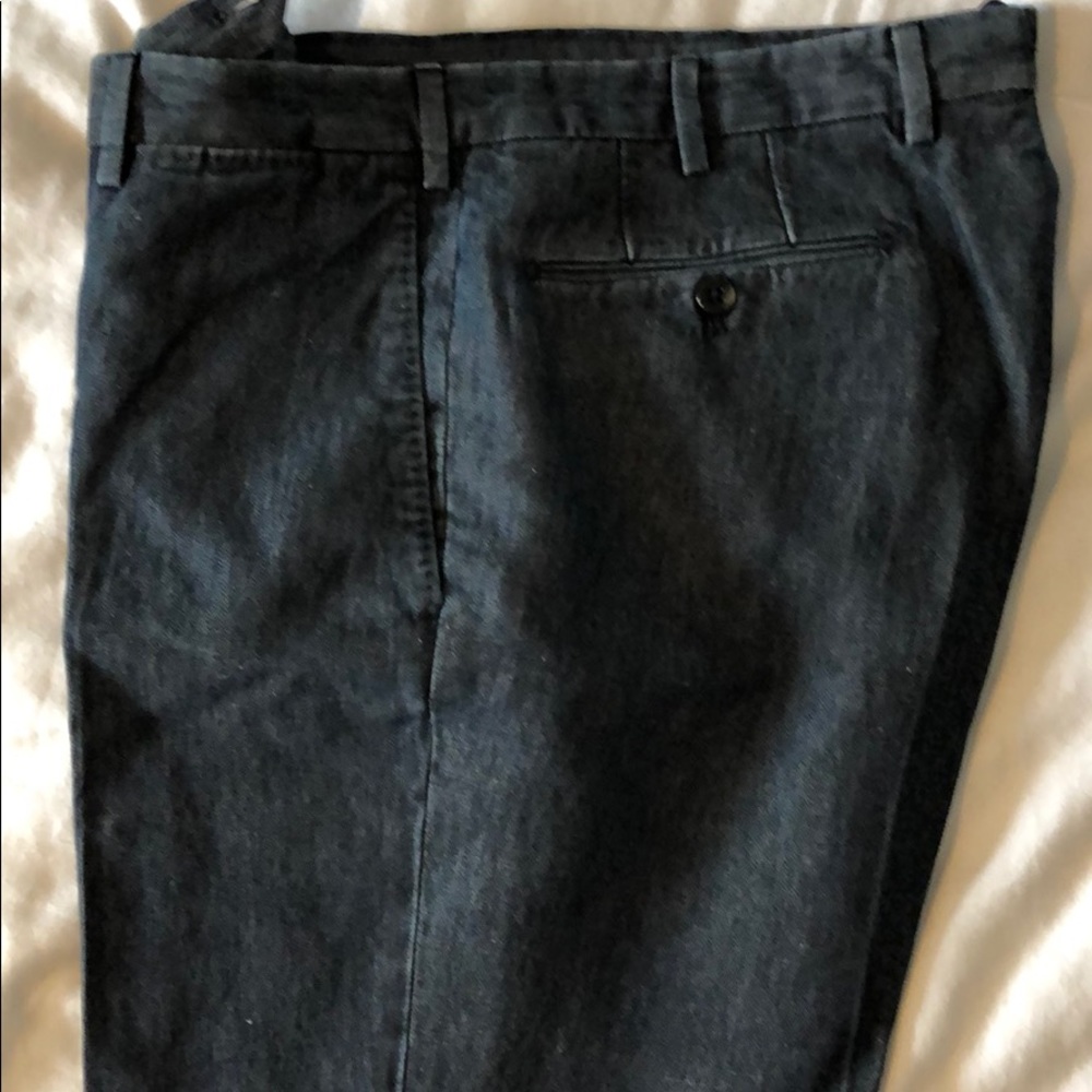 Men’s khaki linen cotton Incotex pants